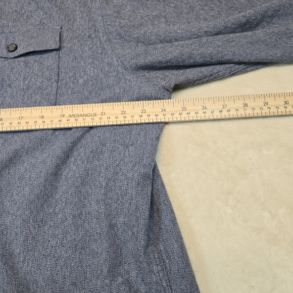 Men's Blue Button-Up Jacket - Picture 7 of 8